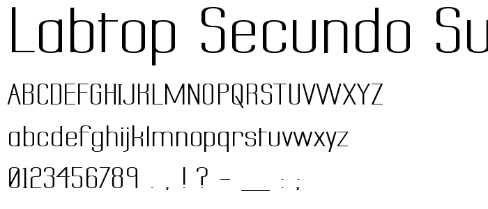 Labtop Secundo Superwide font